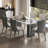 Gray Luxury Marble Rectangular Dining Table Sets-104254949-125118738