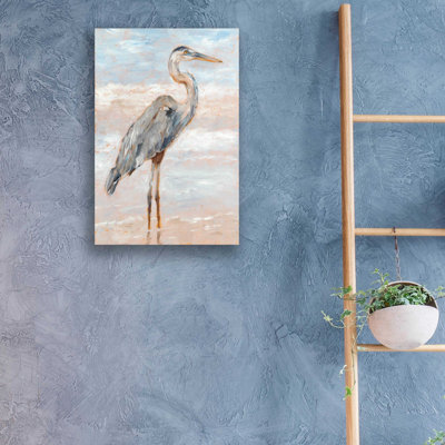 «Beach Heron I» par Ethan Harper, art mural en verre acrylique