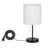 Modern Bedside Desk Lamp Pull Chain with white fabric shade for Bedroom Office Dorm