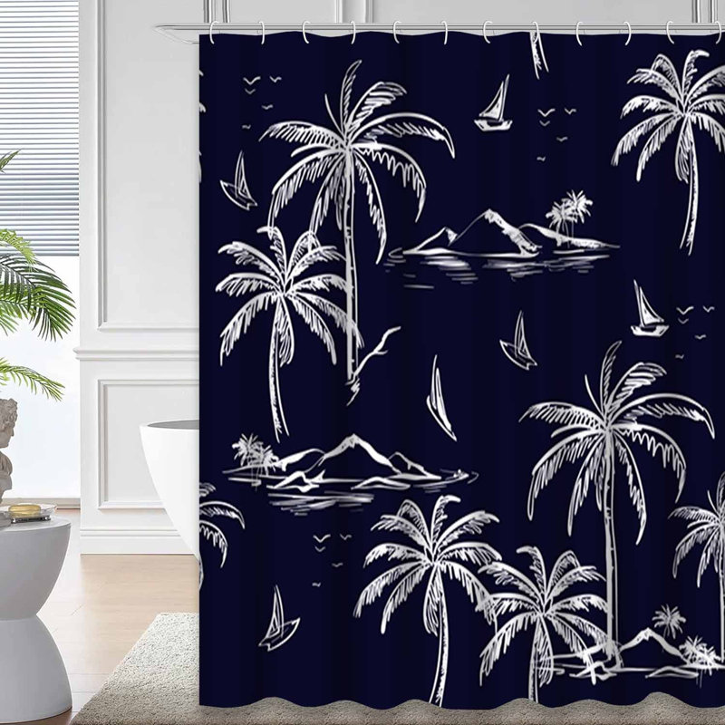 Rideau de douche Beautiful Island, L 72 po x l 78 po