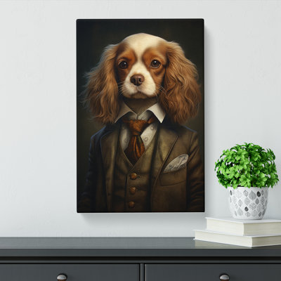 Cavalier King Charles Spaniel In A Suit No.2 - No Frame Print