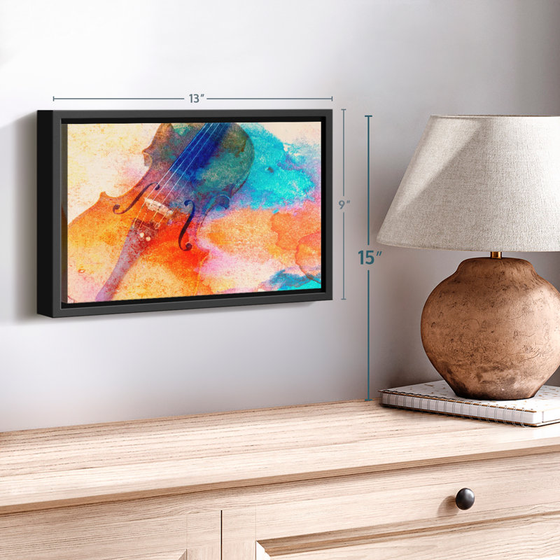 Impression sur toile de couleur violon, H 9 po x l 13 po