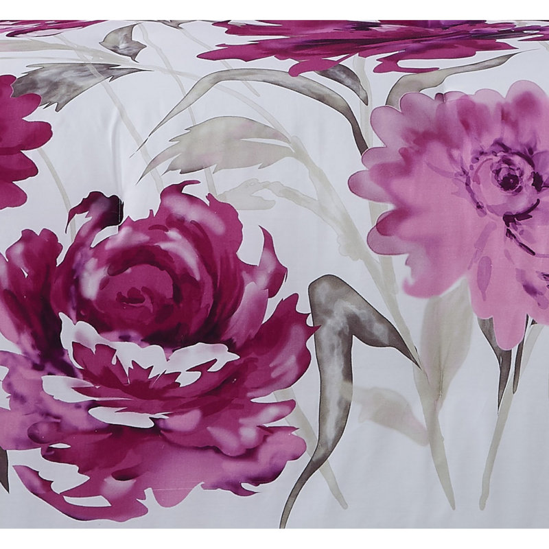 Ensemble d'édredon floral Christian Siriano Remy, Édredon double/grand et 2 taies décoratives