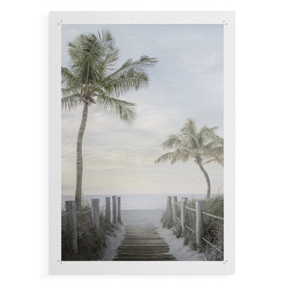 Palm Walk - Impression sur toile seulement - NON-CADRE