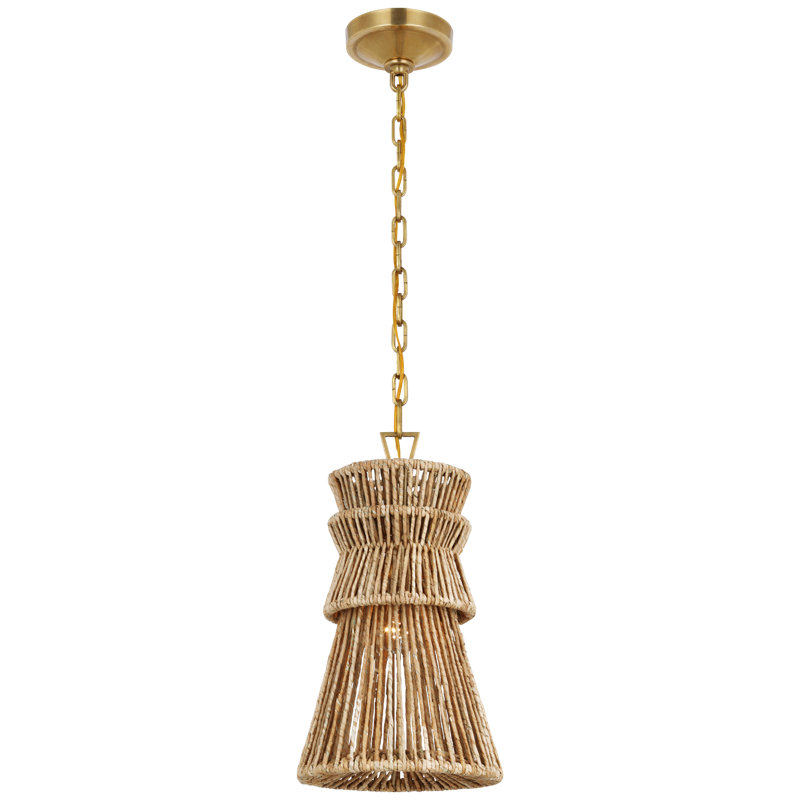 Antigua 1 - Light Pendant, 18.75" H x 10.5" W x 10.5" D, Antique-Burnished Brass