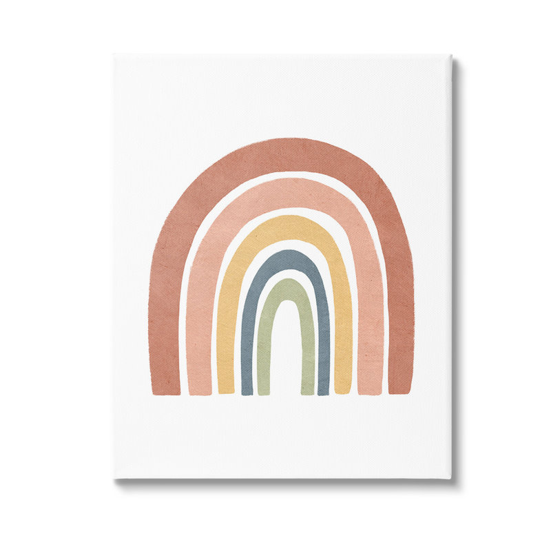 "Boho Rainbow Stripes" par Lisa Nohren sur toile, H 20 po x l 16 po x P 1,5 po