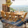 9 Piece Teak Wood West Palm Patio Dining Set With Rectangular Extension Table, 2 Folding Arm Chairs And 6 Folding Side Chairs