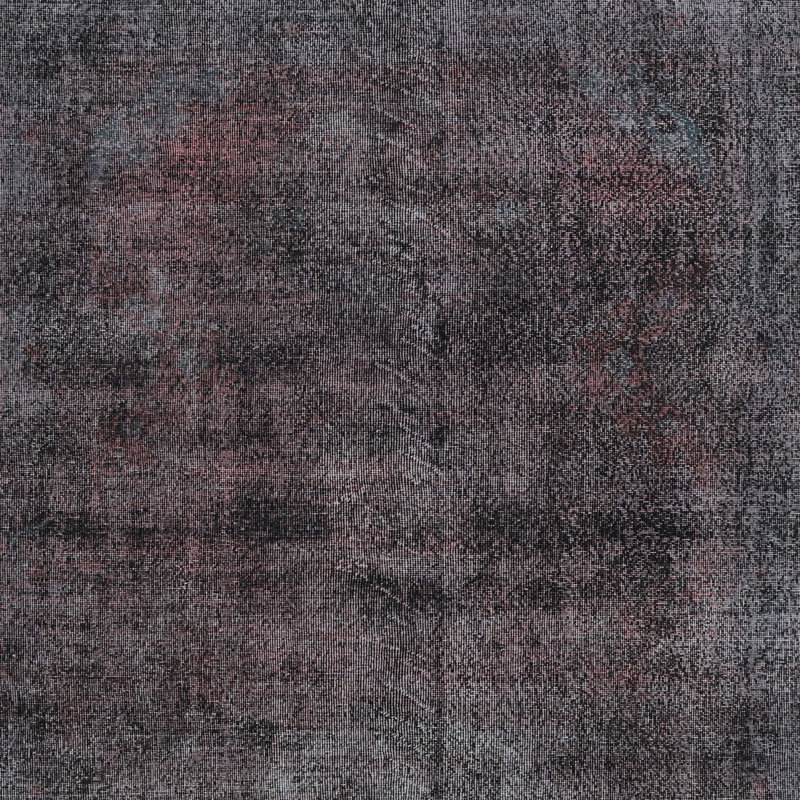 Tapis en laine noir / gris, Carré 8 pi
