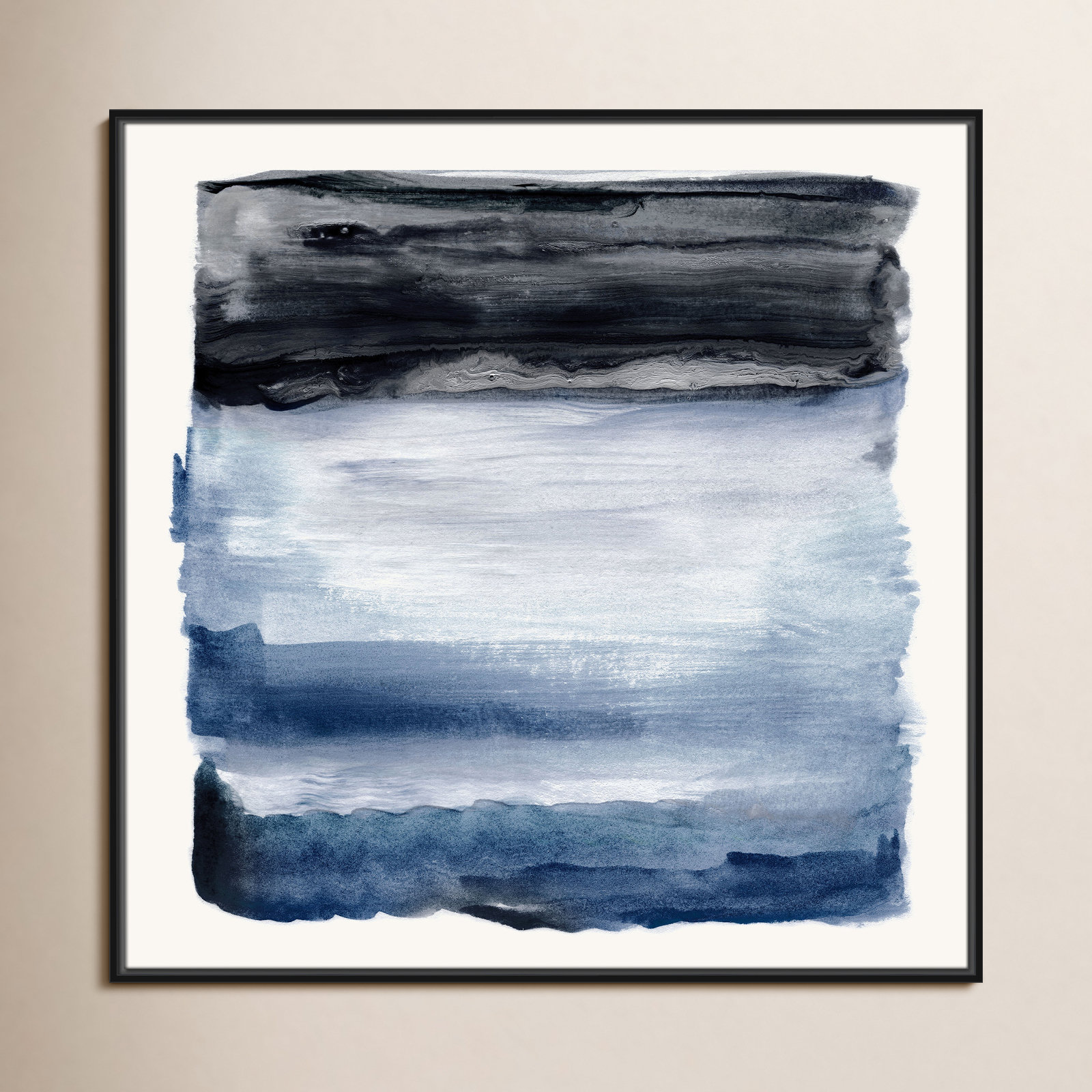 Navy Sky I Print by Nan, Black, 37.5" H x 37.5" W