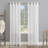 Akari Slub Textured Linen Blend Sheer Grommet Curtain Panel-32960502-32960501