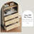 73 Inch Tall Arched Storage Cabinet With Doors Arched Pantry Led Lighted Display Cabinet Bookshelf