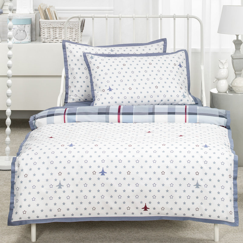 Julian Reversible Cotton Toddler Duvet Cover, Kids