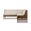 Banquette de salle à manger Priscilla en forme de L 98 po - Crypton Wayfarer Snow