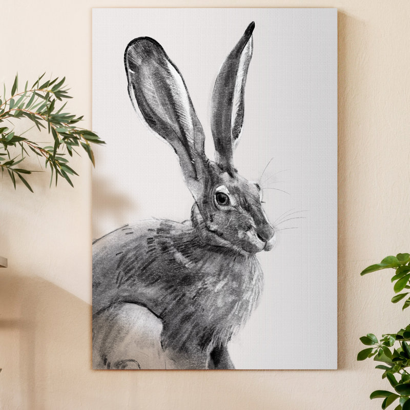 «Wild Hare II», reproduction d'art sur toile tendue, H 36 po x l 24 po x P 1 po