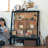 Black + Brown Solid + Manufactured Wood + Iron Display Cases