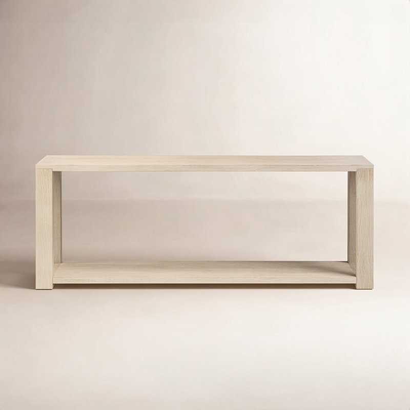 Thomas Console Table-Dark Anthracite Oak Veneer, Bleached Oak
