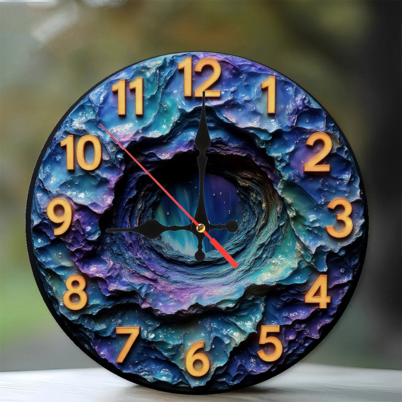 Horloge en cristal avec portail vortex