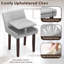3 Pcs Accent Table & Chair Set Modern Upholstered Fabric Side Leisure Chair