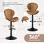 Bar Stools Set of 2 Modern Swivel Bar Chairs, Barstools Counter Height with High Backrest Easy 3-5 Minute Assembly for Bar, Kitchen, Dining Room-269593244