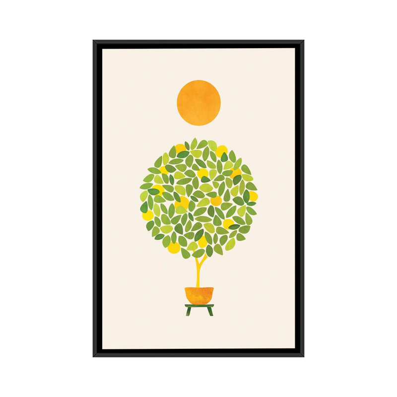 Sunshine And Lemon Tree by Modern Tropical - Painting on Canvas