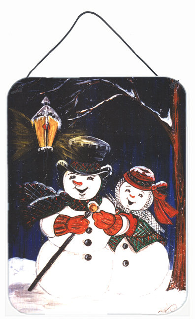 Couple par carol normande peinture plaque d'impression Snowman