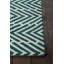 Tapis contemporain en laine touffeté à la main bleu / blanc Davin-81815602