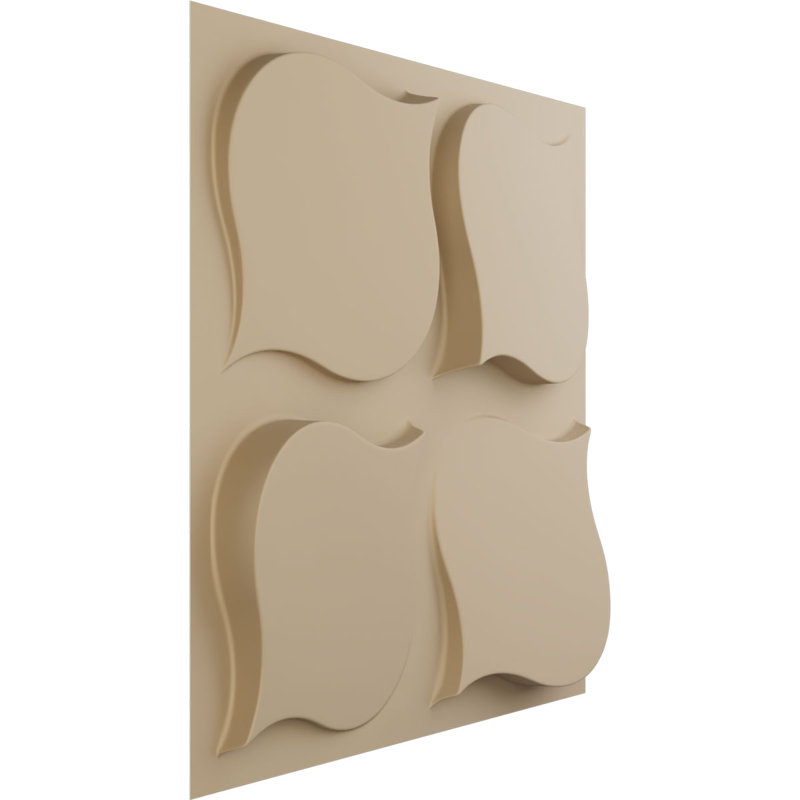 Panneau mural 3D 19,63 "x 19,63" en noir (paquet de 12), Beige