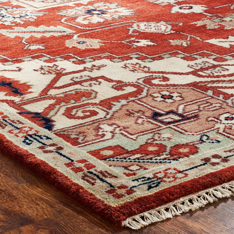 Vallelunga Wool Oriental Indoor Rug, Rectangle 10' x 14'
