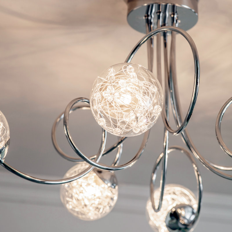 Lacey Glass Semi Flush Mount
