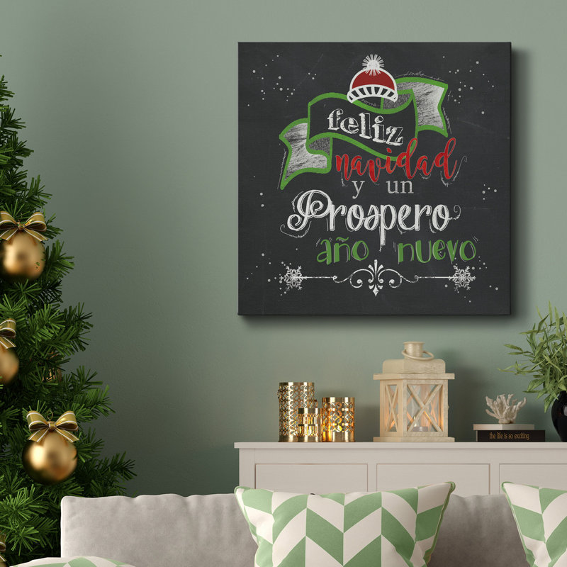 Feliz Navidad - Wrapped Canvas Print, 32" H x 32" W x 1" D