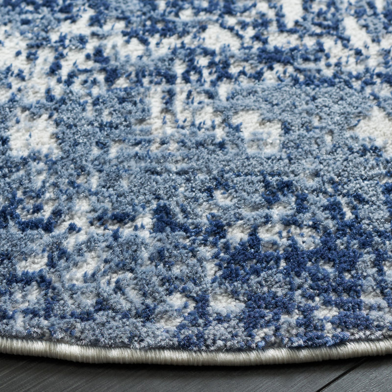 Tapis abstrait Amelia Performance Performance, Rond 3 po