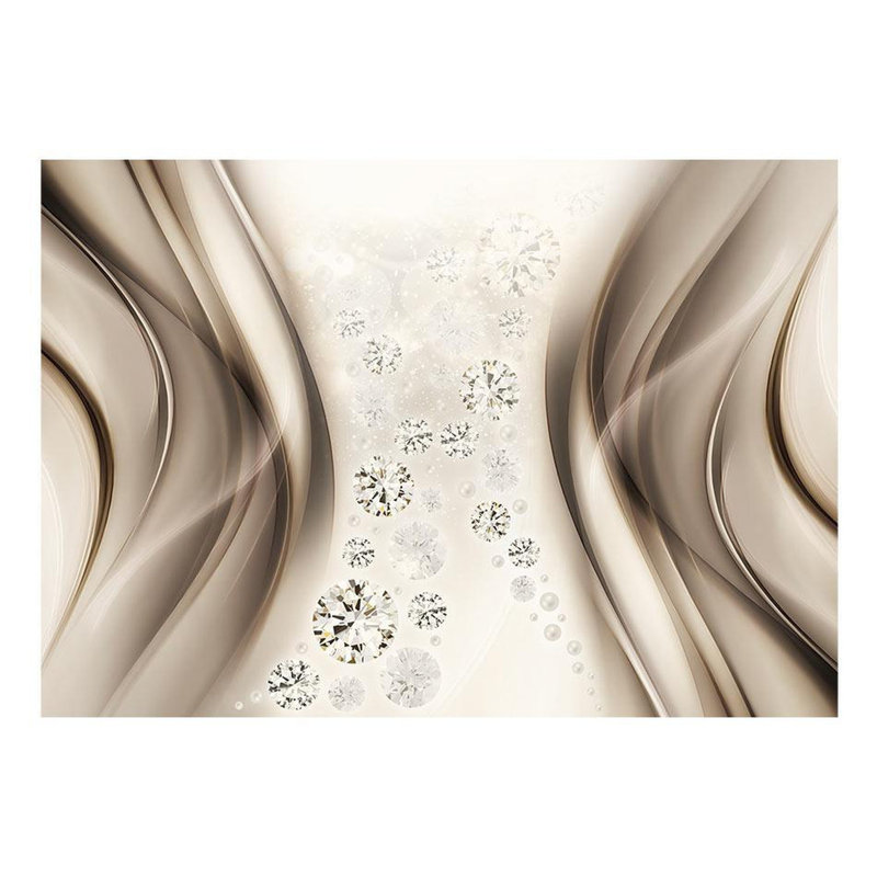 Glam Wallpaper Wall Mural - Diamond Rain, 4.58' L x 6.5' W