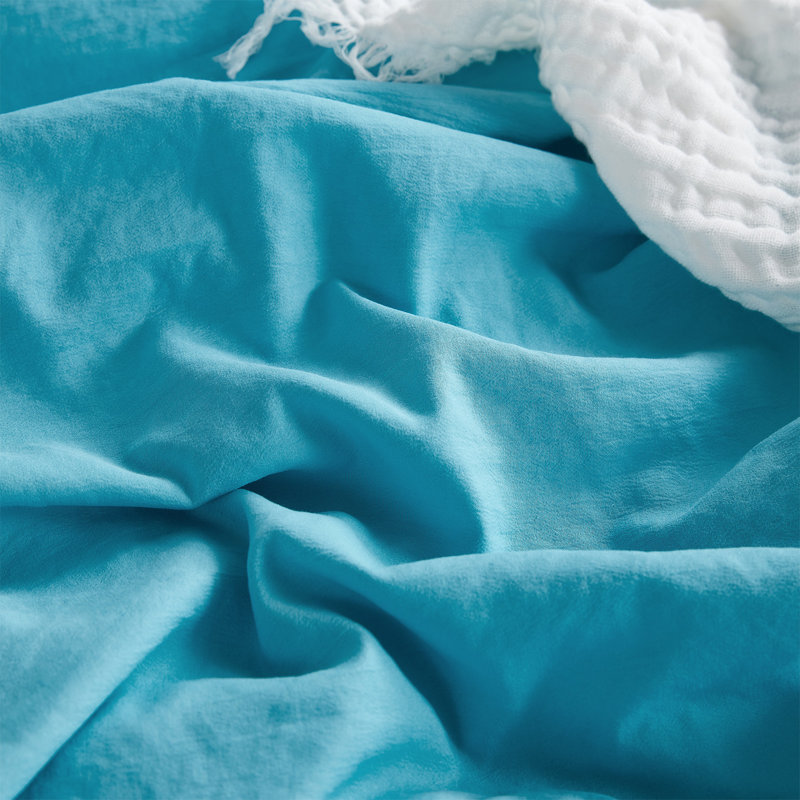 Ensemble d'édredon en duvet synthétique Ultra Cozy, Édredon pour lit simple TG + 1 taie décorative, Turquoise