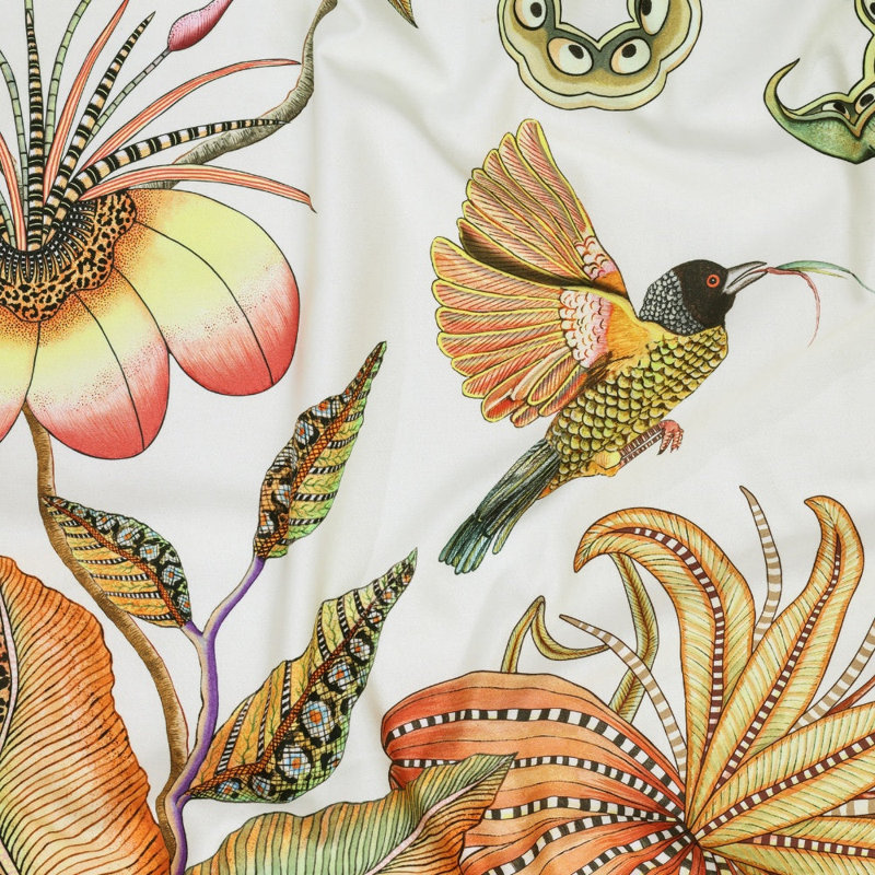 Thanda Nests Tablecloth - Cotton, Parakeet, 138" L x 78" W