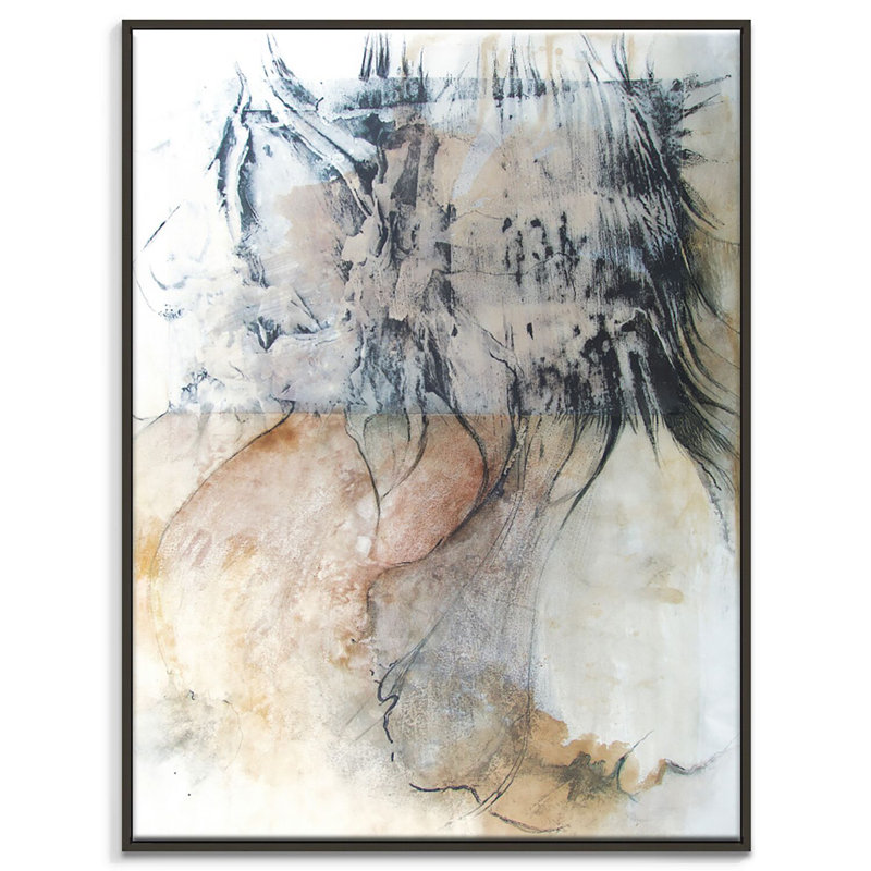 Gill Cohn - Painting on Canvas, 102cm H x 76cm W, Black Floater Frame