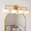 Dimmable Bathroom Wall Light with White Glass Shades-676788469-676788466-676788464