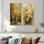 «Yellow Farmhouse Daffodils In Vase I» - ensemble de 2 jonquilles murales