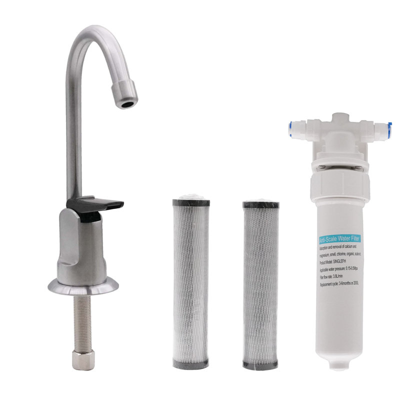 Westbrass Kitchen Faucet with Soap Dispenser, Satin Nickel