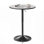 Table bistro Valencia Holton à hauteur ajustable avec base en métal robuste et plateau en panneau de fibres à densité moyenne Valencia