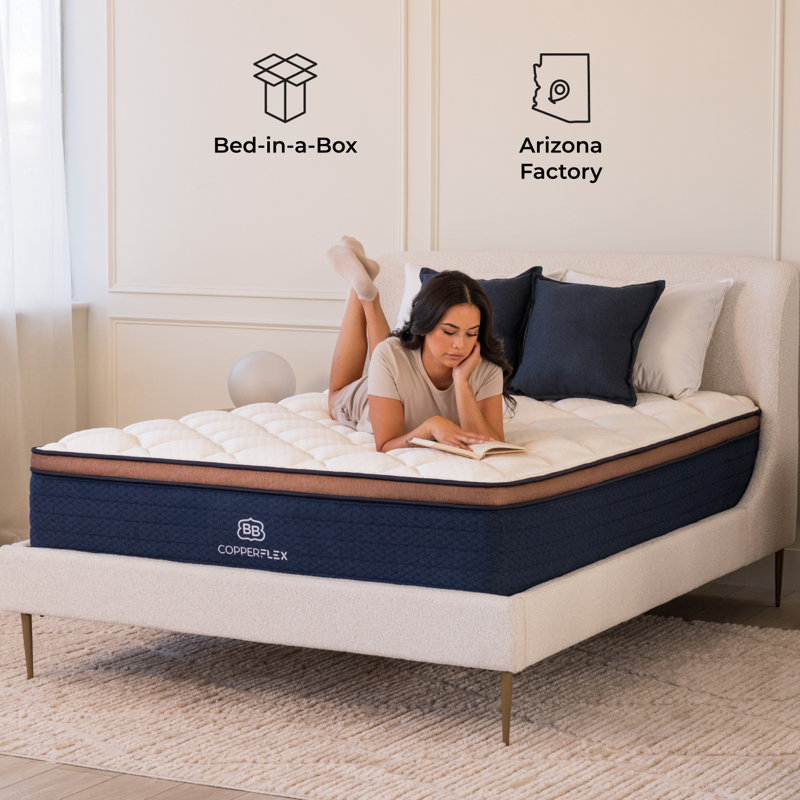 Brooklyn Bedding Copperflex Pro 14" Hybrid Mattress, Extra-long Twin