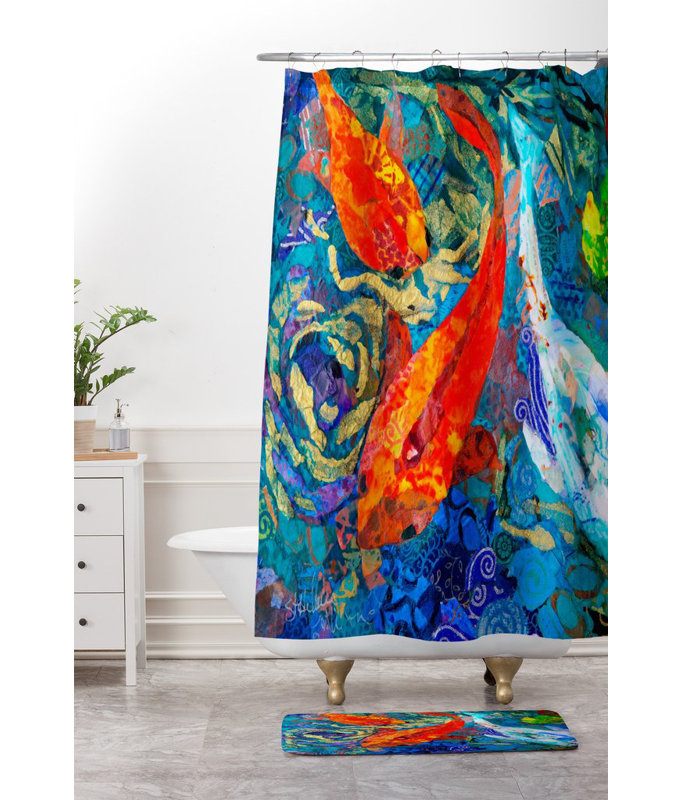 Tapis pour salle de bain koi nelson