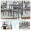 Ensemble de salle à manger moderne 5 pièces avec table carrée en bois et 4 chaises rembourrées pour espaces compacts-200254090-200254093