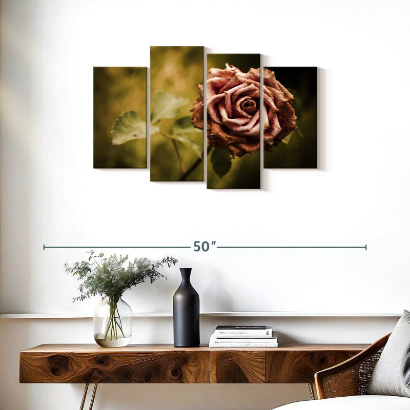 Harnek Faded Pink Rose, 22" H x 36" W