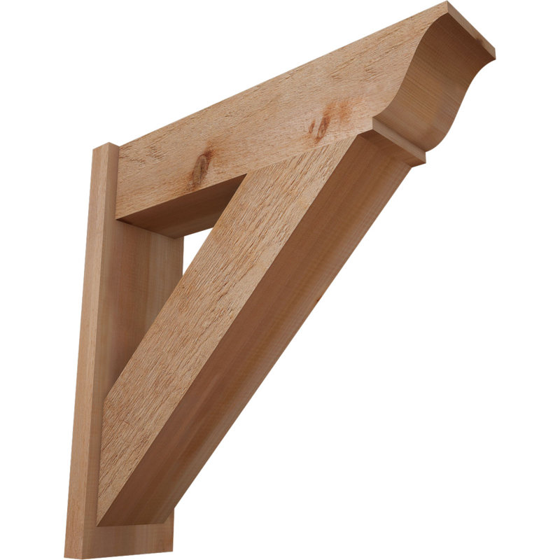 Persienne traditionnelle en bois rustique, P 30 po x H 30 po, Cèdre rouge de l'Ouest de 8 po (sciage brut)