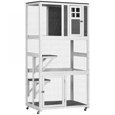 Crisey Outdoor Cat cage,wood