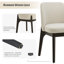 Chaise de salle à manger rembourrée en polyester 19,5 po Bason avec pieds en bois massif noir (ensemble de 6)-8294640-923741