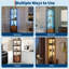 Étagère d'angle à 5 niveaux, support de rangement moderne et peu encombrant avec portes-371426963