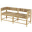 Banc en rotin fabriqué à la main Cole avec siège à motif de losanges et panneaux arqués
