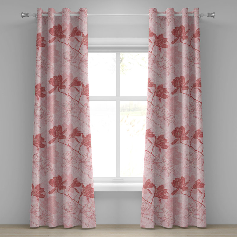 Rideau à œillets rose Ophelia & Co., L 50 po x L 108 po