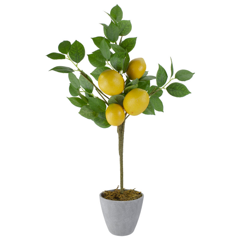 Citronnier artificiel en pot 20 po
